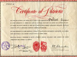 Certificato di Patriota