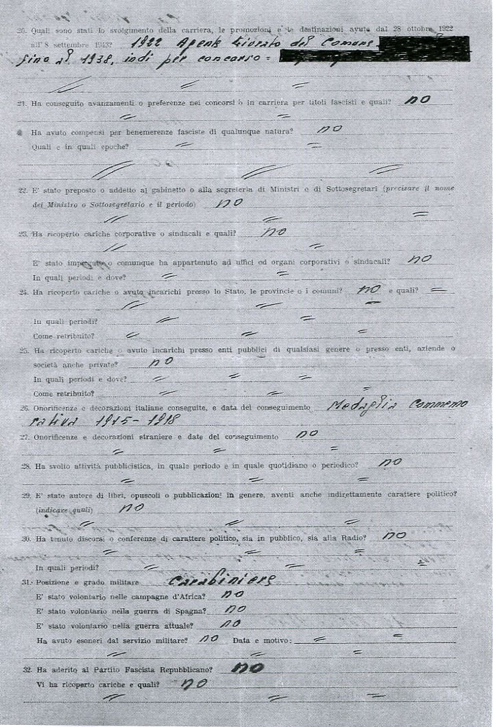 Fascicolo n.12 – Doc. n.18: “Scheda personale…” (3 di 5)