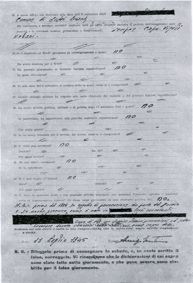 Fascicolo n.12 – Doc. n.18: “Scheda personale…” (4 di 5)